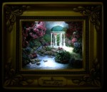 Thomas Kinkade's Spring  lighted by Olszewski for Enesco available on the artist's website June 2009 www.olszewskistudios-retail.com