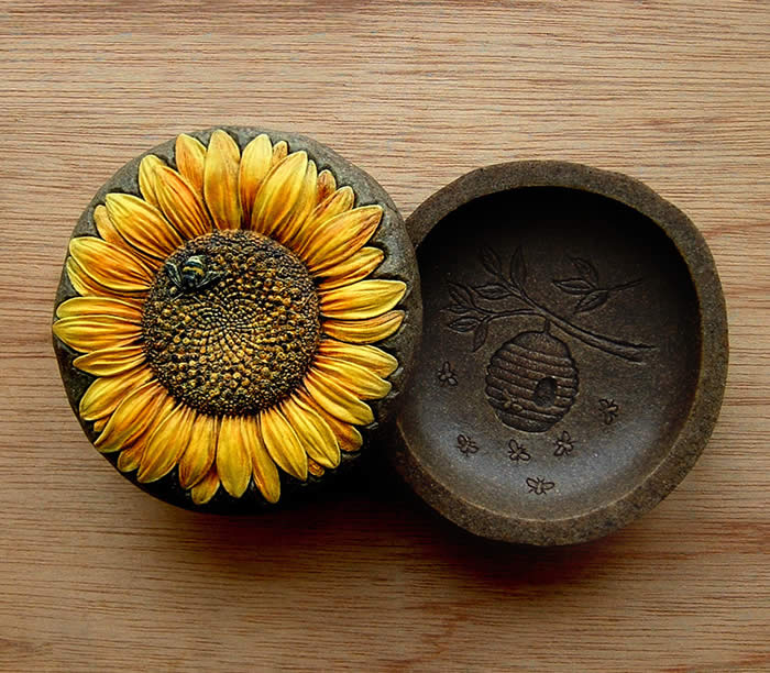 Sunflower on Rock by Olszewski