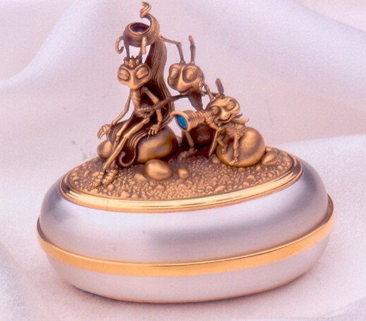 A Bug's Life issued in 1998 as a Disney Commissioned piece of jewelry.  50 edition at issue price of $500.