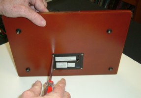 Removing the Screws from the Electrical Box on the bottom of the Sculpture Base