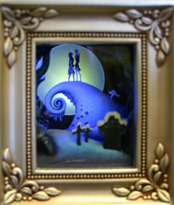 Olszewski Gallery of Light Nightmare Before Christmas Jack and Sally Embrace