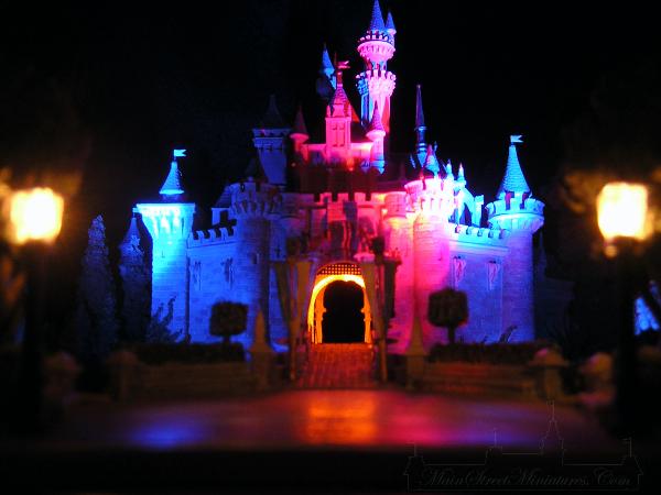 Olszewski Main Street, U.S.A. Sleeping Beauty Castle at Night